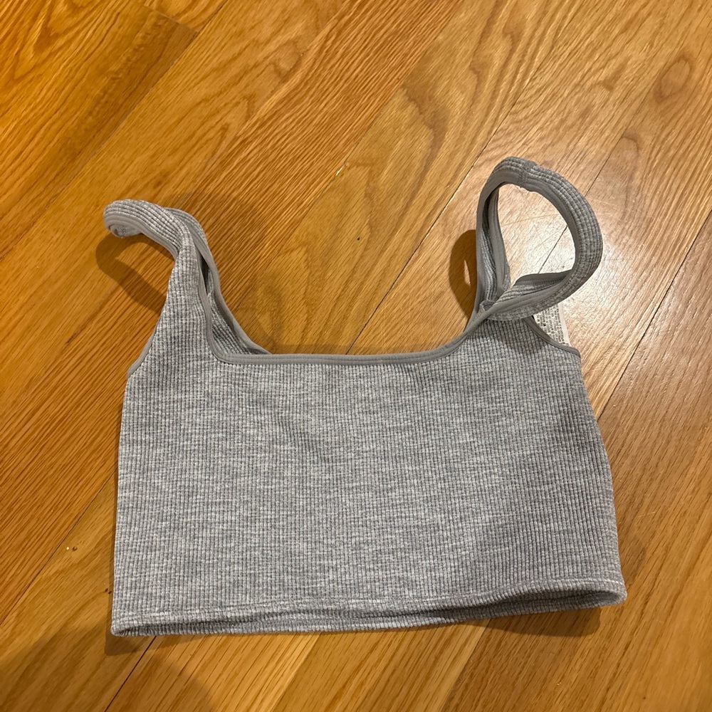 Forever 21 Heather Gray Ribbed Top